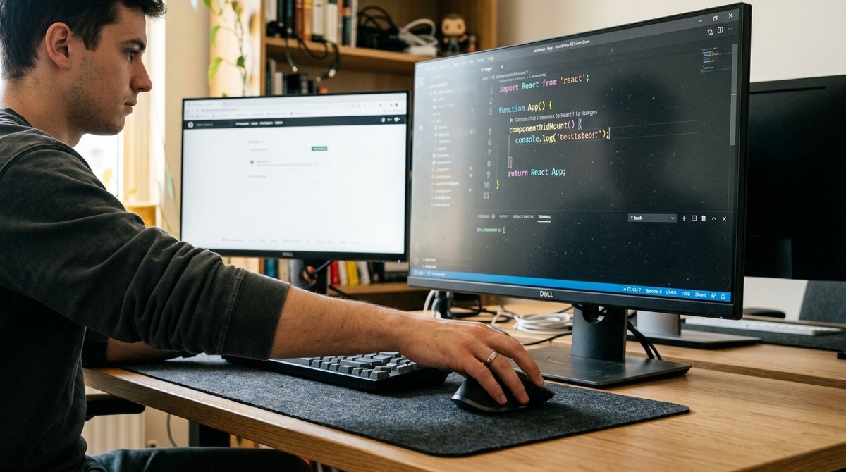Problemas técnicos en código HTML generado por IA mostrando errores y elementos redundantes destacados en rojo Código HTML desordenado con errores visibles generado automáticamente por IA en pantalla